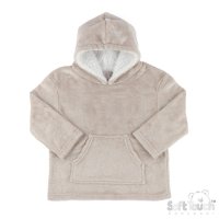HD305-BI-24: Biscuit Animal Embossed Hoodie (2-4 Years)